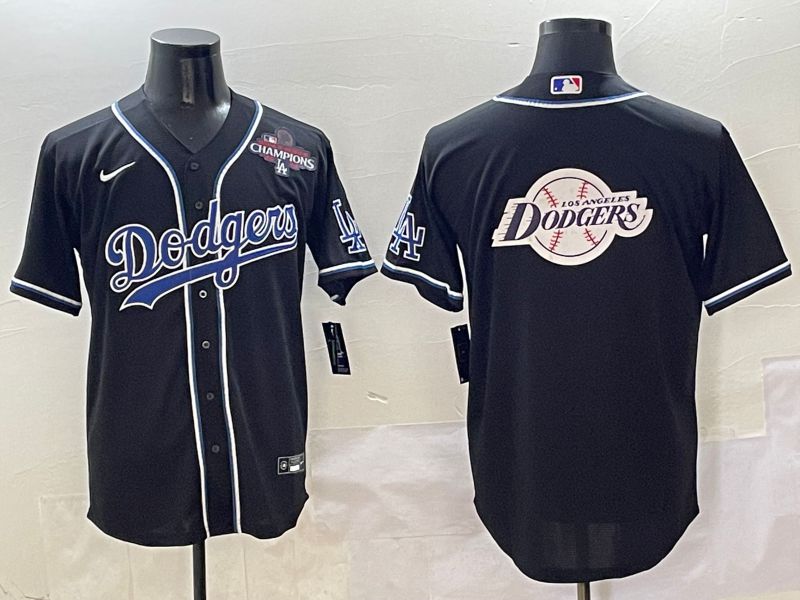 Men Los Angeles Dodgers Blank Black Three generations Nike 2025 MLB Jersey style 26